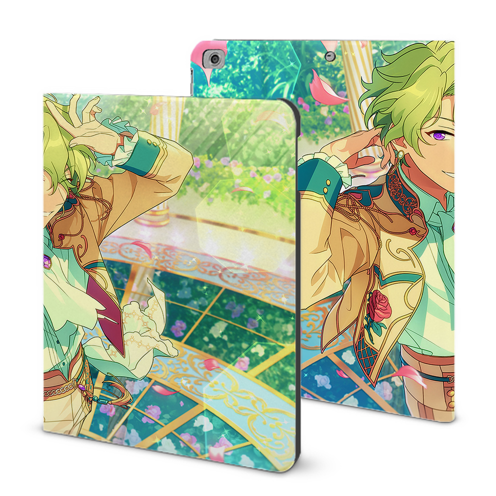 （画像用） あんさんぶるスターズ! Ensemble Stars IPad ケース ブック型 PUレザー TPU 耐衝撃 軽量 薄型 ペン収納なし 全面保護 IPad 各モデル対応